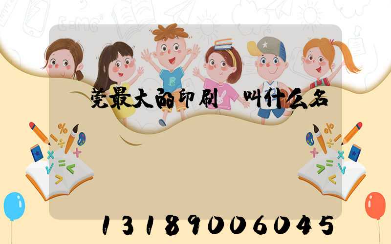 東莞最大的印刷廠叫什么名