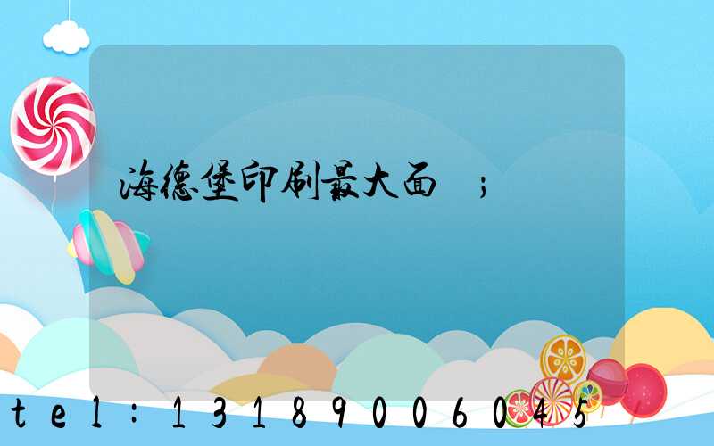 海德堡印刷最大面積